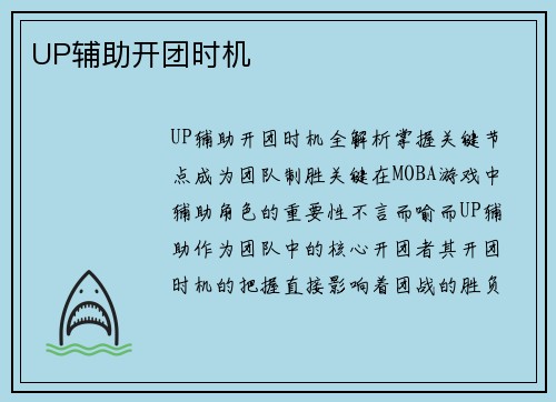 UP辅助开团时机